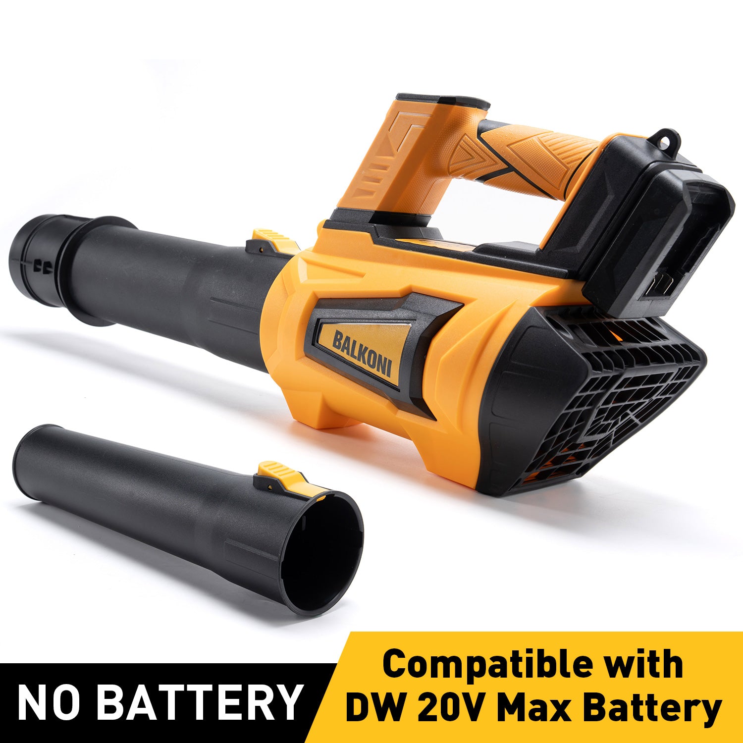 BALKONI 20V High-Power Cordless Leaf Blower Bare Tool DeWalt Compatible - Photo 1 yellow black industrial tools