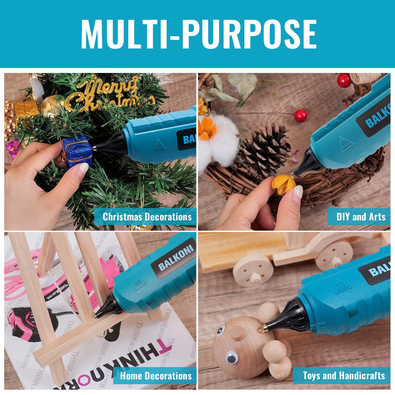 BALKONI 20V Cordless Hot Glue Gun Kit Fast Heating - Photo 5 yellow black industrial tools