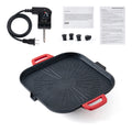 BALKONI 12-inch Smokeless Electric Grill Pan Non-Stick BBQ Pan - Photo 14 yellow black industrial tools