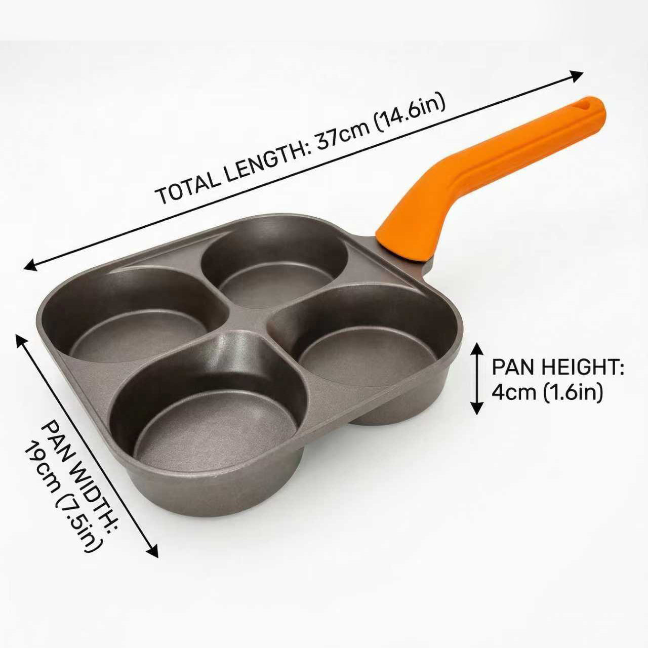 BALKONI Multifunctional 4-Hole Egg Frying Pan Non-Stick - Photo 8 yellow black industrial tools