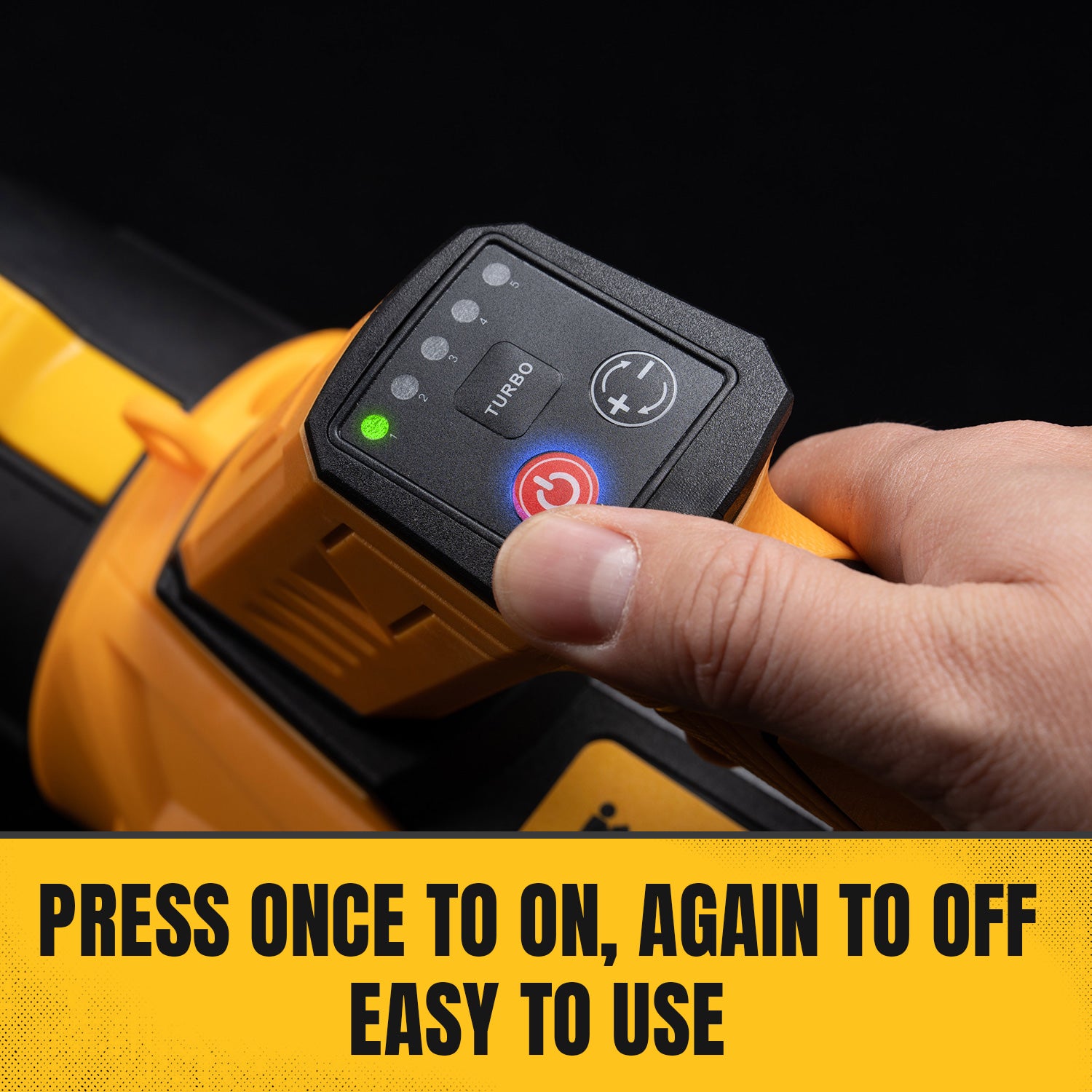 BALKONI 20V High-Power Cordless Leaf Blower Bare Tool DeWalt Compatible - Photo 3 yellow black industrial tools