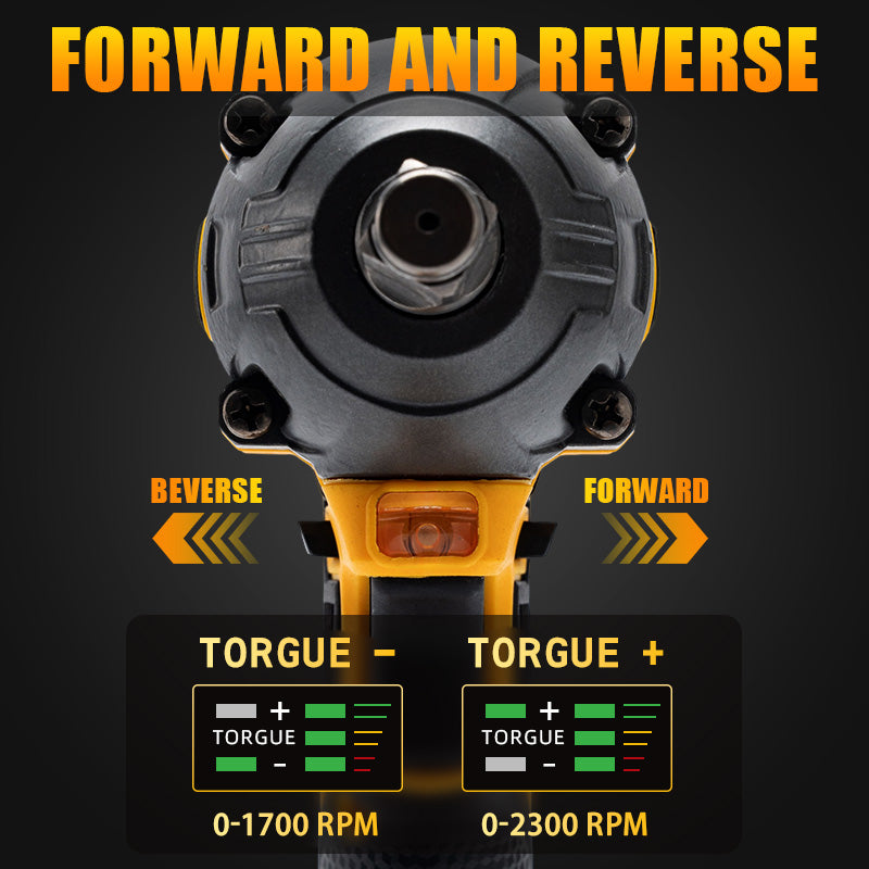 BALKONI 20V High-Torque Brushless Impact Wrench Kit Case - Photo 5 yellow black industrial tools