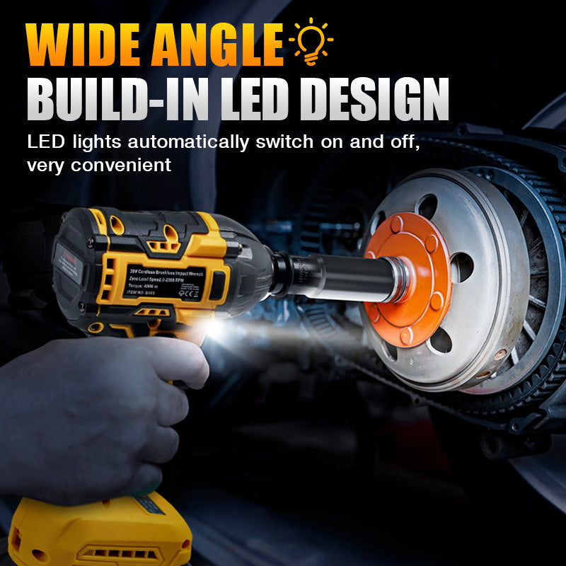 BALKONI 20V Cordless Electric Impact Wrench Kit 400Nm - Photo 6 yellow black industrial tools