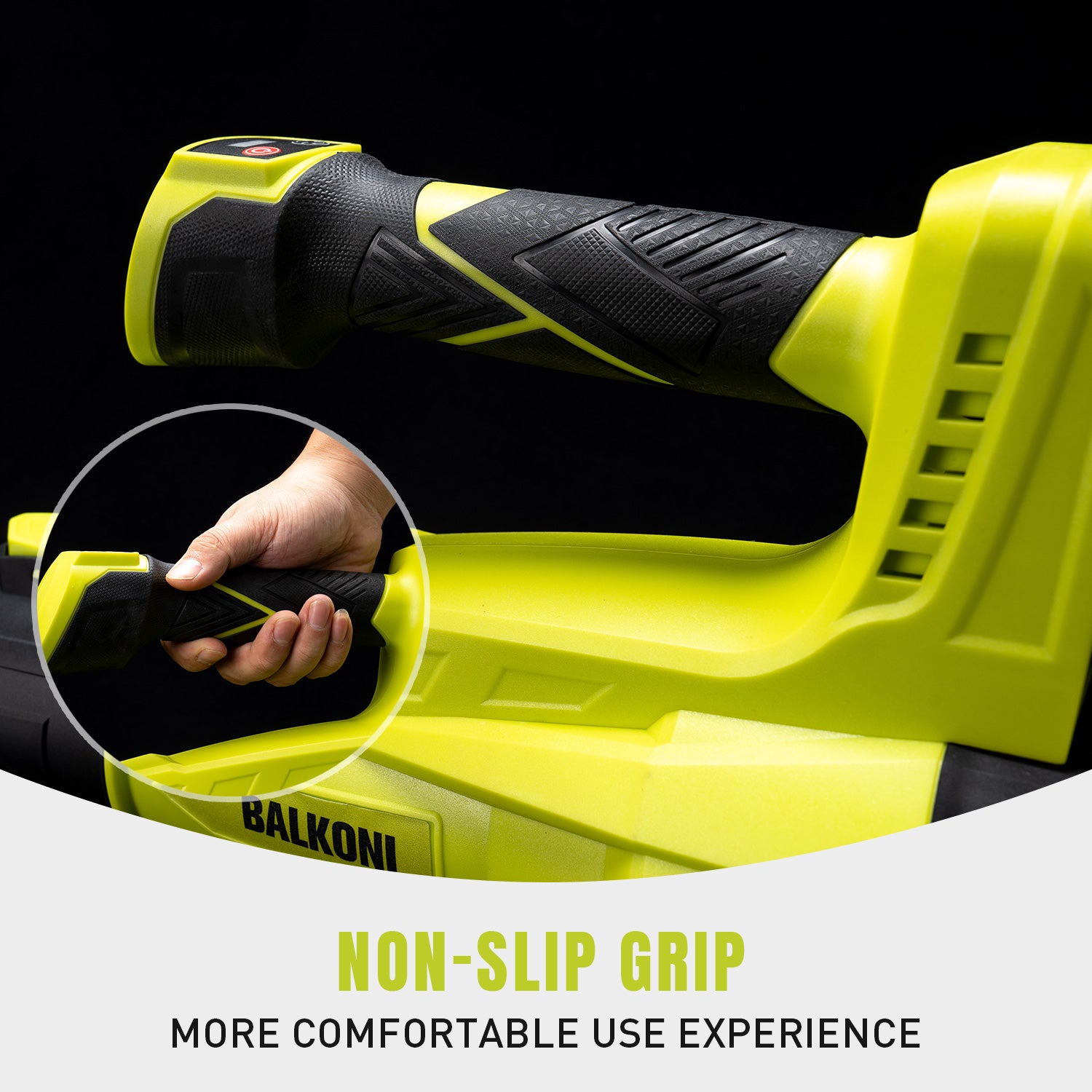 BALKONI 20V Brushless Cordless Angle Grinder Kit 125mm - Photo 8 yellow black industrial tools