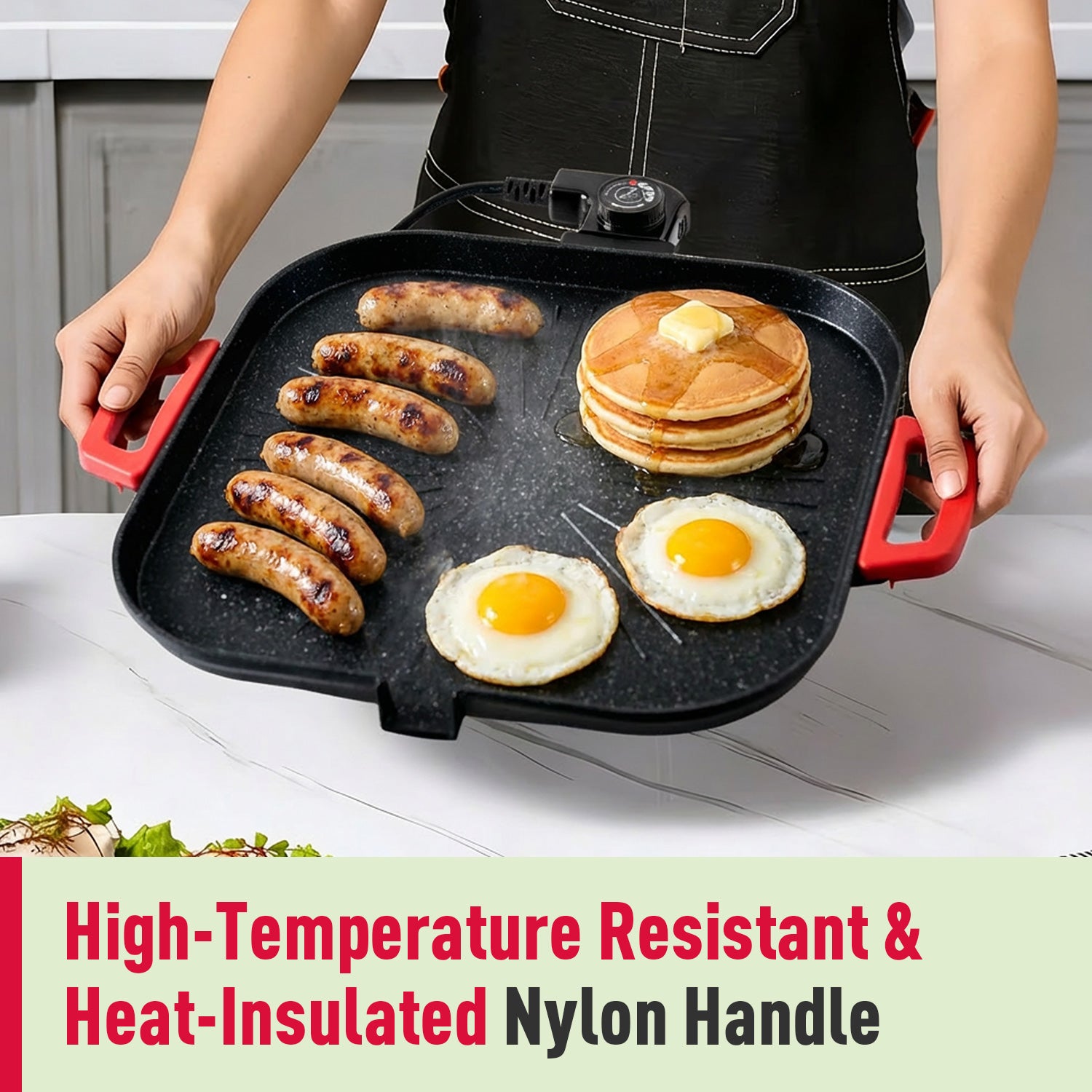 BALKONI 12-inch Smokeless Electric Grill Pan Non-Stick BBQ Pan - Photo 11 yellow black industrial tools