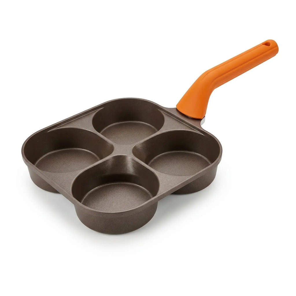 BALKONI Multifunctional 4-Hole Egg Frying Pan Non-Stick - Photo 1 yellow black industrial tools