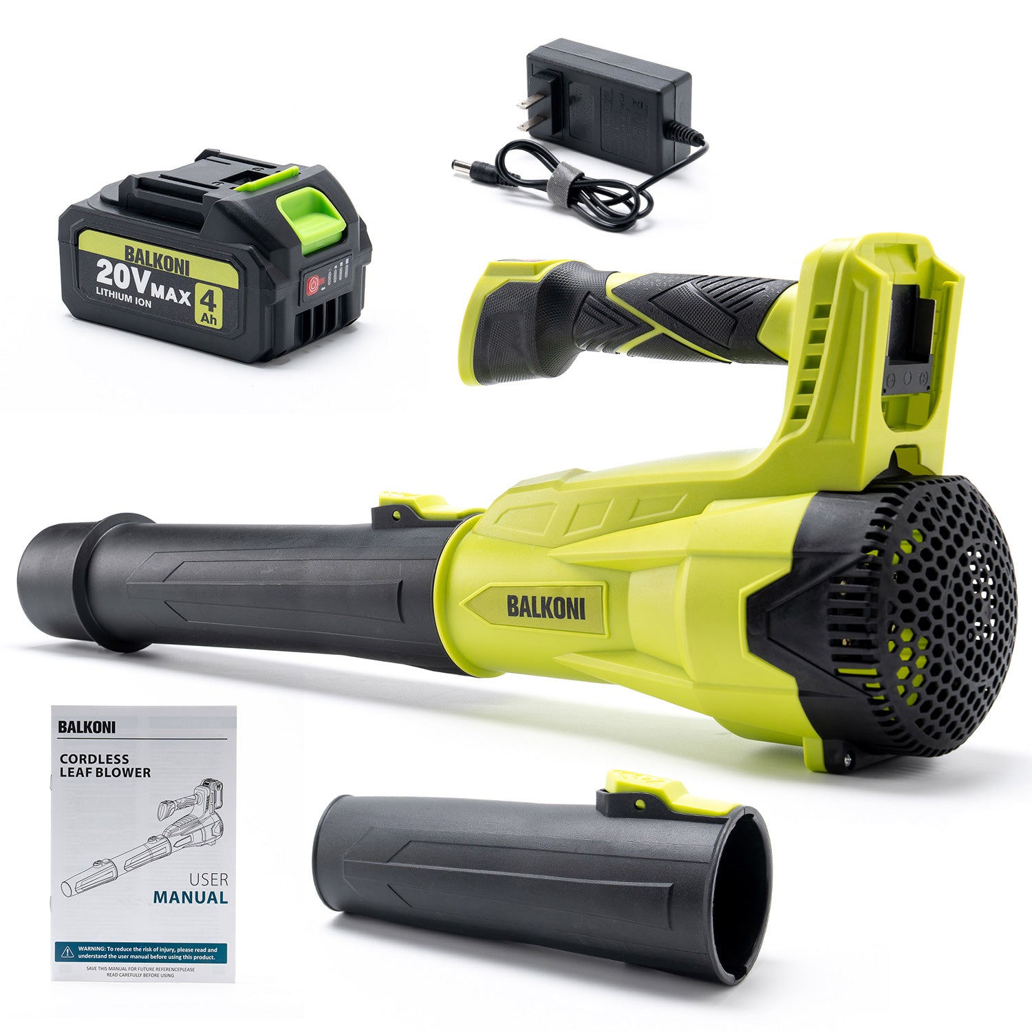 BALKONI 20V Brushless Cordless Angle Grinder Kit 125mm - Photo 12 yellow black industrial tools