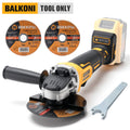 BALKONI 20V Brushless Cordless Angle Grinder Bare Tool DeWalt Compatible - Photo 1 yellow black industrial tools